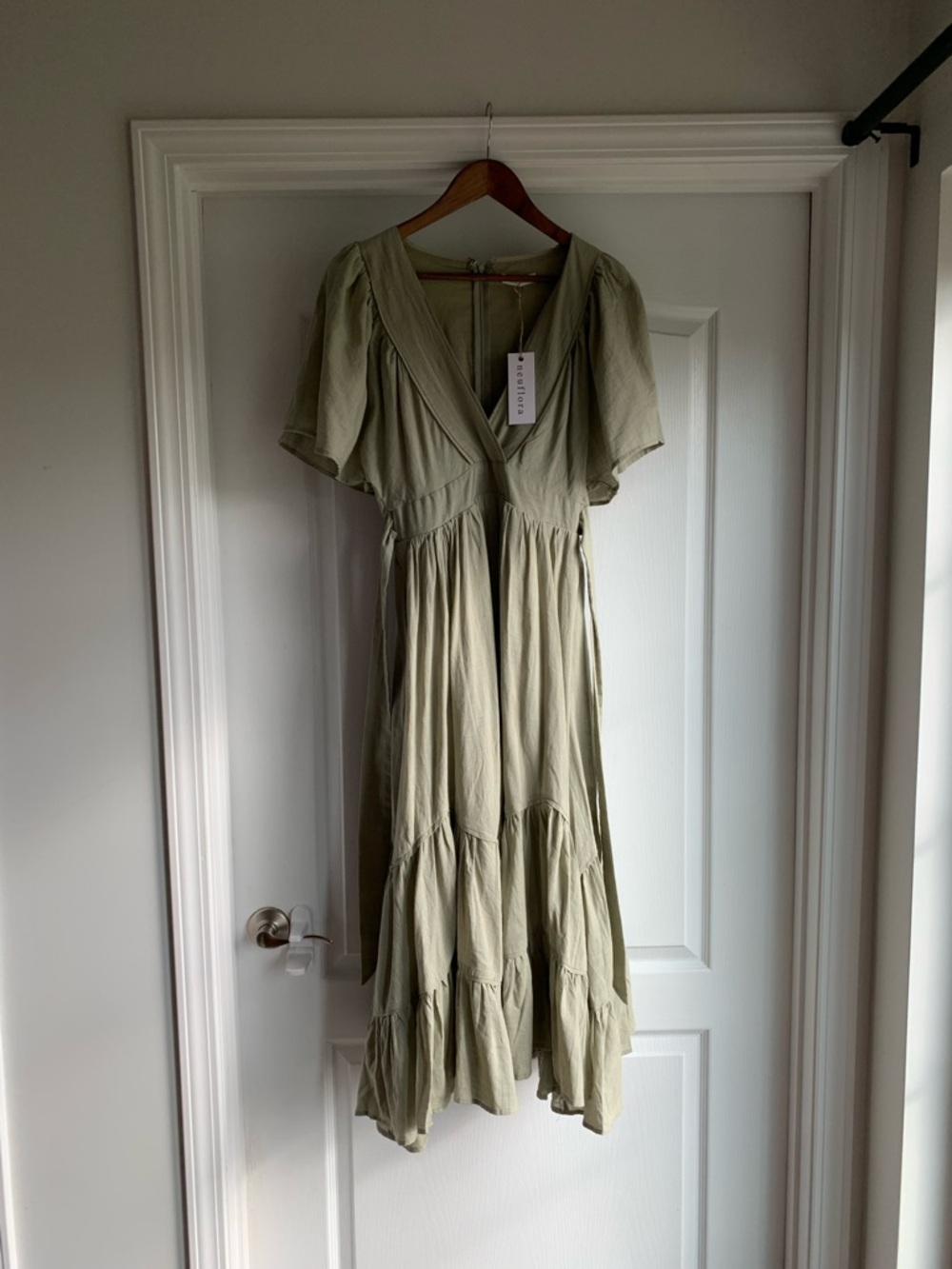 Neuflora Arabella Dress in sage green